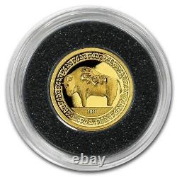 0.5 Gram. 9999 Fine Gold 24K YEAR OF THE OX Coin 2021