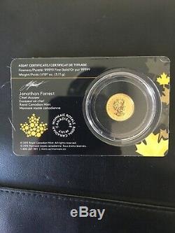1/10 oz 2016 Growling Cougar 9999 Gold Coin 3.11 Grams