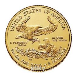 1/10 oz American Gold Eagle Coin Random Year (BU) $5 Gold Coin #A618
