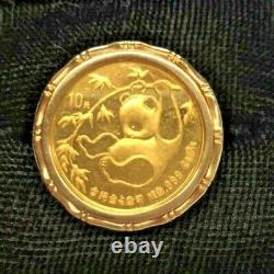 1/10th Oz. 999 Fine Gold Panda Coin 14K Gold Setting Ring -size 5.5 (8.7 grams)