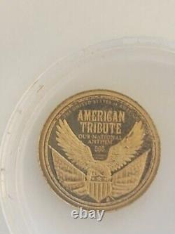 1/2 Gram 14K (. 585) Solid Gold Proof National Anthem Coin DAWNS EARLY LIGHT. 05g