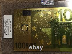 1/2 Gram 9999 Gold Czech Lion of Judah Coin in $100 Euro Gold Foil 4 Collectors