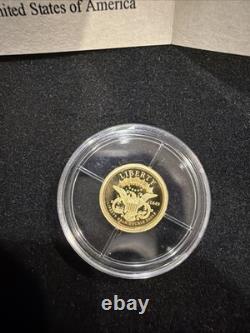 1/2 Gram Gold Coin 1849 Double Eagle Dollar Trial Collection 2014 issue & COA