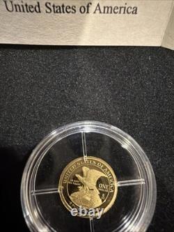 1/2 Gram Gold Coin 1849 Double Eagle Dollar Trial Collection 2014 issue & COA