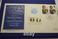 1.2 Grams Prince Charles Lady Diana 1981 Wedding. 585 Gold Coins Coa Rare 4co