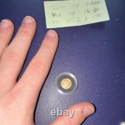 1/2 gram 24k gold. Abe Lincoln memorial coin