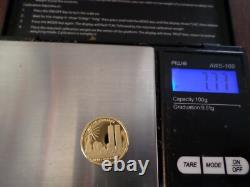 1/4oz 9999 Fine Gold $25 Freedom Tower Coin July 4, 2004 N Marianna Islands Nice