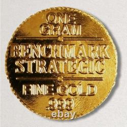 1 Gram. 999 Fine Gold Round Coin Benchmark Strategic 1 Gram. 999 Fine Gold Round Coin Benchmark Strategic