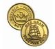 1 Gram. 9999 Fine Gold Round Tall Ship (sealed In Capsule) Pure Gold Coin