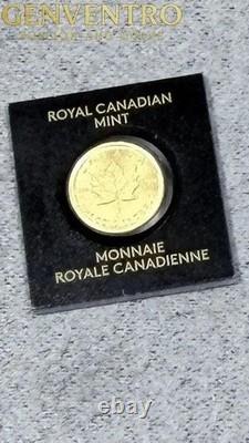 1 Gram Canada Gold Maple Leaf Coin 50C. 9999 Fine Gold New in Assay BU #G639