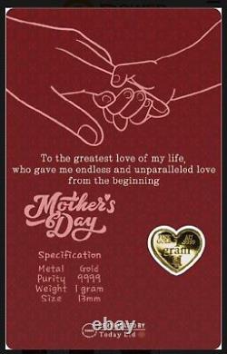 1 Gram Gold Bar Mother's Day Packaging