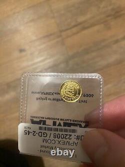 1 Gram Gold Coin Ship Monarch Metals. 999 Pure