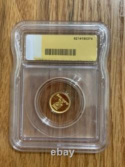 1 Gram Gold ICG MS70PL. 9999 Fine Gold Coin Clean Ripz 1 G