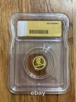1 Gram Gold ICG MS70PL. 9999 Fine Gold Coin Clean Ripz 1 G