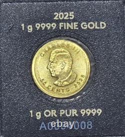 1 Gram Gold Maple Leaf. 9999 Fine Coin Maplegram In Assay 2025