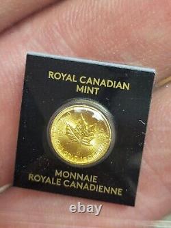 1 Gram Gold Maple Leaf Coin In Maplegram 99.99% pure Gold Bullion. 9999