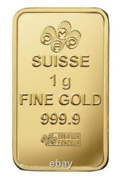 1 Gram Gold PAMP Fortuna Coin 99.99% pure Gold Bullion. 9999