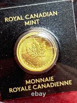 1 Gram Pure Gold 2023 Royal Canadian Mint Maple Leaf Coin In Assay