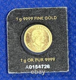 1 Gram Royal Canadian Mint. 9999 Gold Maple Leaf