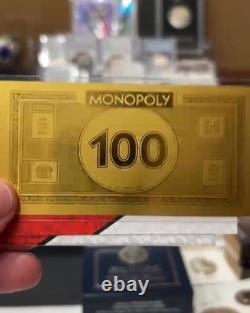 1 Gram Samoa. 999 Fine Gold Monopoly Note Licensed Monopoly Bullion -gift Gold
