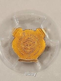 $1 Palau LUCKY PIG Gold 0.5g 11mm First Strike PCGS MS70 Gold Coin