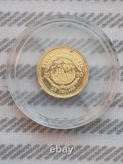1 gram. 9999 Liberian Gold Coin World's Smallest Gold Legal Tender