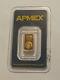 1 Gram Apmex (usa). 9999 Fine Gold Minted Bar In Certified Card