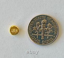 1 gram GOLD bar. 9999 hand poured bar + 1g. 999 silver bar