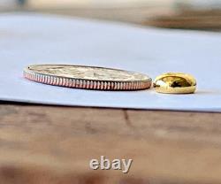 1 gram GOLD bar. 9999 hand poured bar + 1g. 999 silver bar