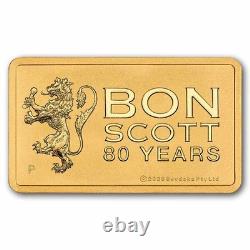 1 gram Gold 80th Anniversary Bon Scott Bar (In Assay)
