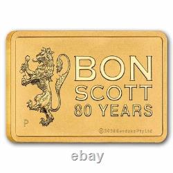 1 gram Gold 80th Anniversary Bon Scott Bar (In Assay)