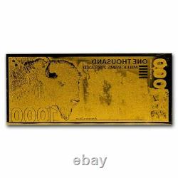 1 gram Gold Aurum Note One Thousand Mg (2021 Bison, 24K) SKU#243119