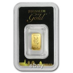 1 gram Gold Bar Holy Land Mint Dove of Peace (Vintage Assay)