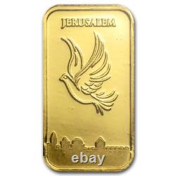 1 gram Gold Bar Holy Land Mint Dove of Peace (Vintage Assay)