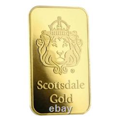 1 gram Scottsdale Mint. 9999 Gold LION Bar Sealed in Certi-Lock COA IN STOCK