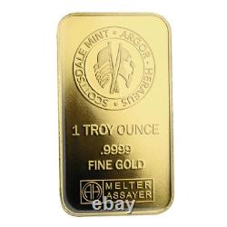1 gram Scottsdale Mint. 9999 Gold LION Bar Sealed in Certi-Lock COA IN STOCK