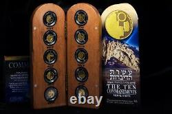 10 Commandments. 9999 Gold Biblical Coin Set Holy Land Set 12.44 grams Tw otx200