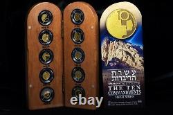 10 Commandments. 9999 Gold Biblical Coin Set Holy Land Set 12.44 grams Tw otx200