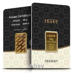 10 Gram Istanbul Gold Refinery (IGR) Bar In Assay