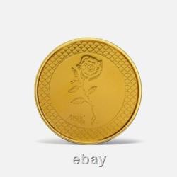 10 Grams Real Gold Coin Engraved Round 24Kt 995 Purity RSBL Seal Certified