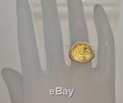 10 K Yellow Gold 1992.999 1/20 oz. 5 Yuan Panda Coin Ring Size 5 1/2 4 grams