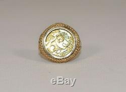 10 K Yellow Gold 1992.999 1/20 oz. 5 Yuan Panda Coin Ring Size 5 1/2 4 grams