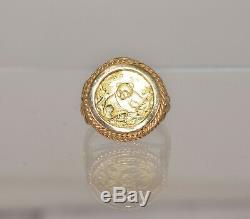 10 K Yellow Gold 1992.999 1/20 oz. 5 Yuan Panda Coin Ring Size 5 1/2 4 grams