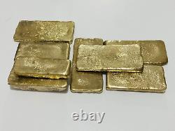 1050 Grams Scrap Gold Bar For Gold Recovery Melted Different Computer Coins Pins