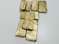 1050 Grams Scrap Gold Bar For Gold Recovery Melted Different Computer Coins Pins