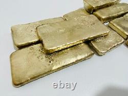 1050 Grams Scrap Gold Bar For Gold Recovery Melted Different Computer Coins Pins