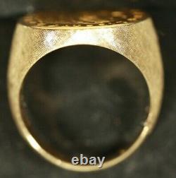 10K Men's Coin Ring. With US 2.5 Indian Gold Coin. 13.10grams total weight