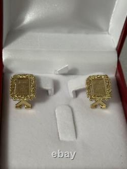 10K YELLOW GOLD COIN EARRINGS CREDIT SUISSE INSPIRATION 10k TOO. 4.8 GRAMS