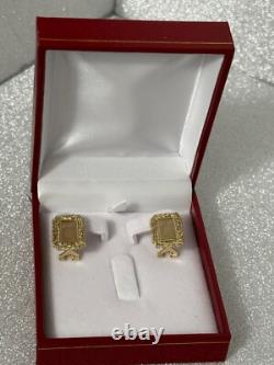 10K YELLOW GOLD COIN EARRINGS CREDIT SUISSE INSPIRATION 10k TOO. 4.8 GRAMS