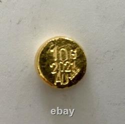 10g GOLD. 9999 Bricor hand poured gold bar ten gram 99.99% pure. STOCK PHOTO